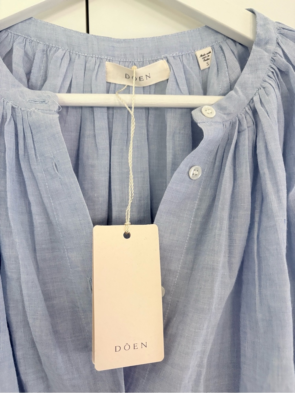 DÔEN Jonie top in Harbor Blue size S. New with tags! - Picture 4 of 7